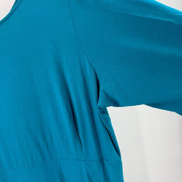 EILEEN FISHER WOMAN Dress Size 3X NEW Plus Curvy NWOT System Viscose Jersey Teal - Picture 6 of 11